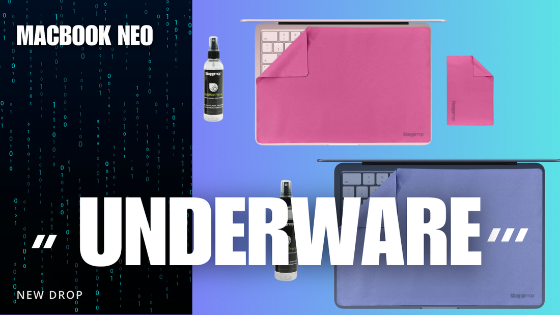 ShaggyMax UnderWare Drop for New MacBook Neo Screen Protector Keyboard Cover & Cleaning Kit