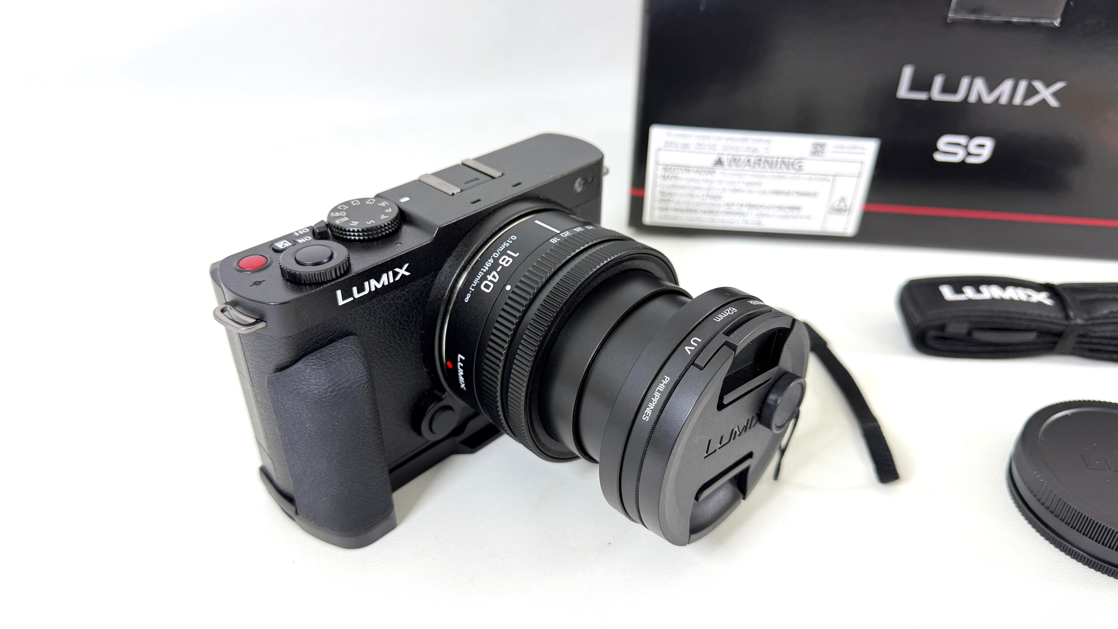 Panasonic Lumix S9 18-40mm f/4.5-6.3 Bundle Black w/Grip Screen Protector UV Filter Cleaning Kit