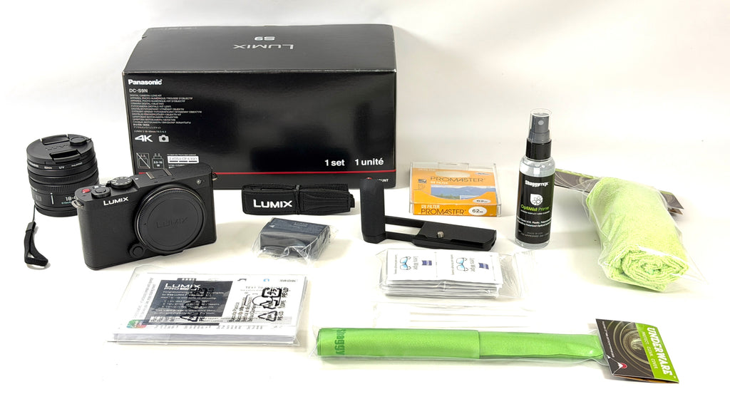 Panasonic Lumix S9 18-40mm f/4.5-6.3 Bundle Black w/Grip Screen Protector UV Filter Cleaning Kit