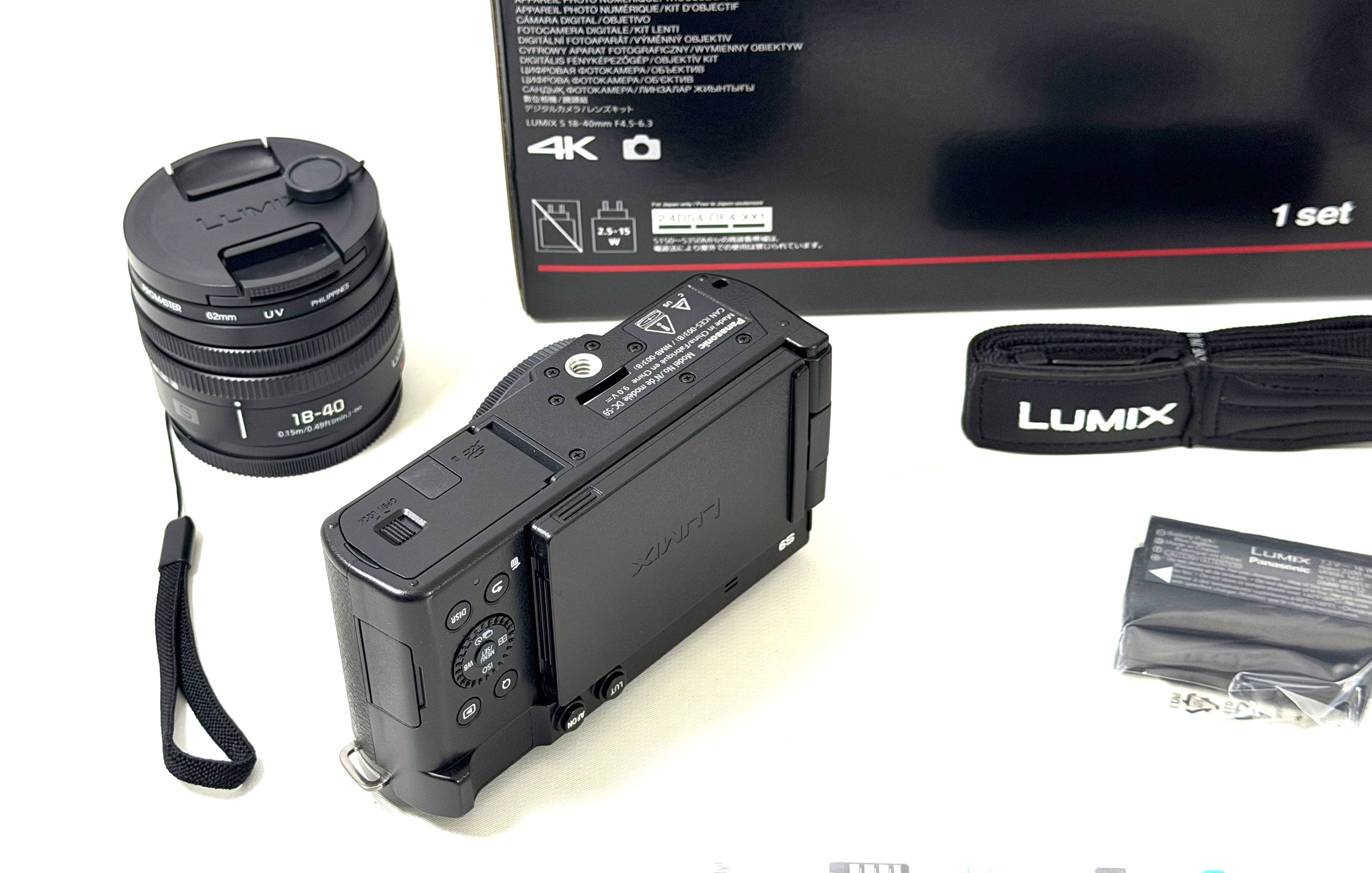 Panasonic Lumix S9 18-40mm f/4.5-6.3 Bundle Black w/Grip Screen Protector UV Filter Cleaning Kit