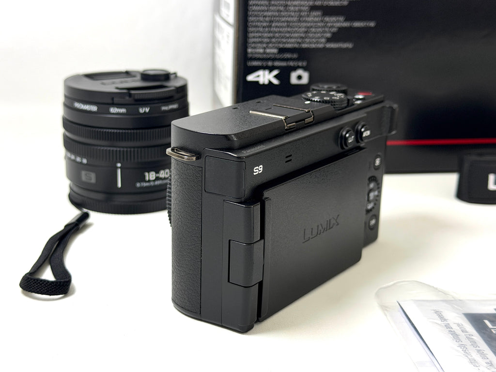 Panasonic Lumix S9 18-40mm f/4.5-6.3 Bundle Black w/Grip Screen Protector UV Filter Cleaning Kit