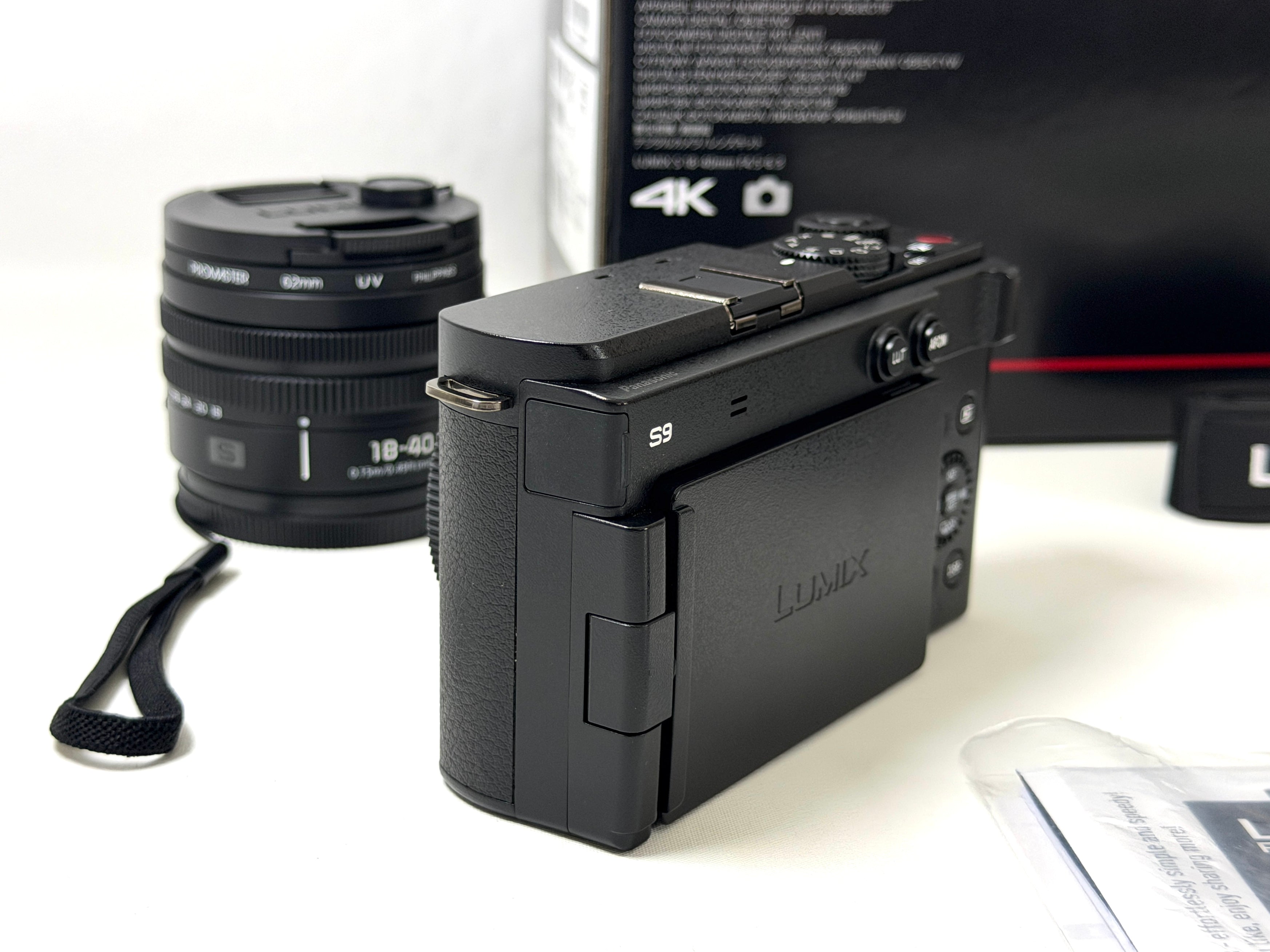 Panasonic Lumix S9 18-40mm f/4.5-6.3 Bundle Black w/Grip Screen Protector UV Filter Cleaning Kit