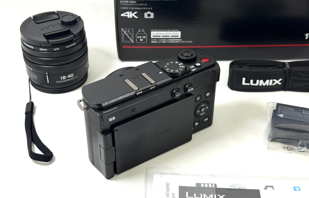 Panasonic Lumix S9 18-40mm f/4.5-6.3 Bundle Black w/Grip Screen Protector UV Filter Cleaning Kit