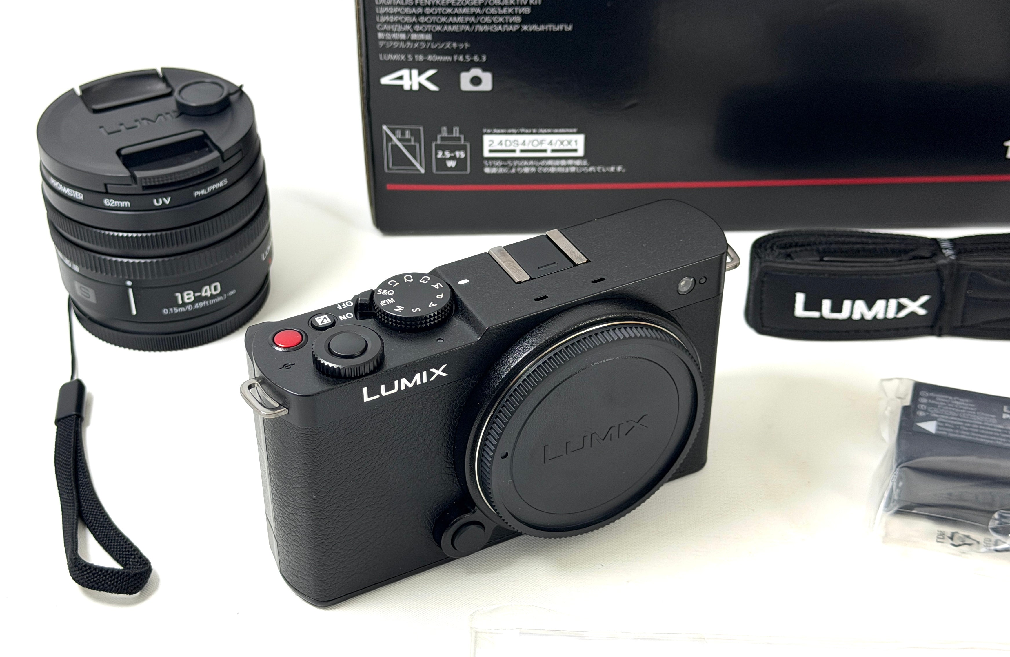 Panasonic Lumix S9 18-40mm f/4.5-6.3 Bundle Black w/Grip Screen Protector UV Filter Cleaning Kit