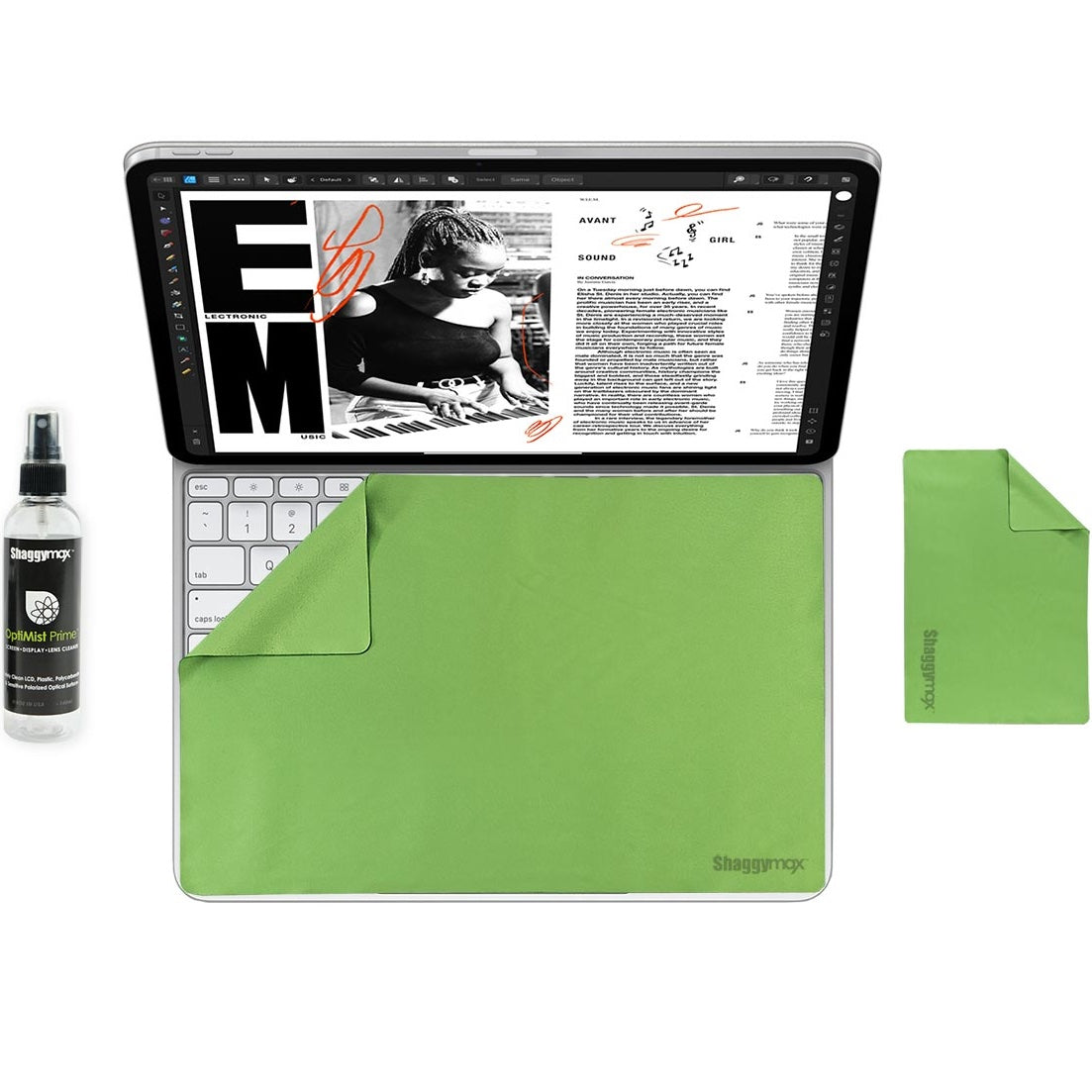 iPad Air 13" Microfiber UnderWare Pac OptiMist Prime Cleaning Kit - ShaggyMax