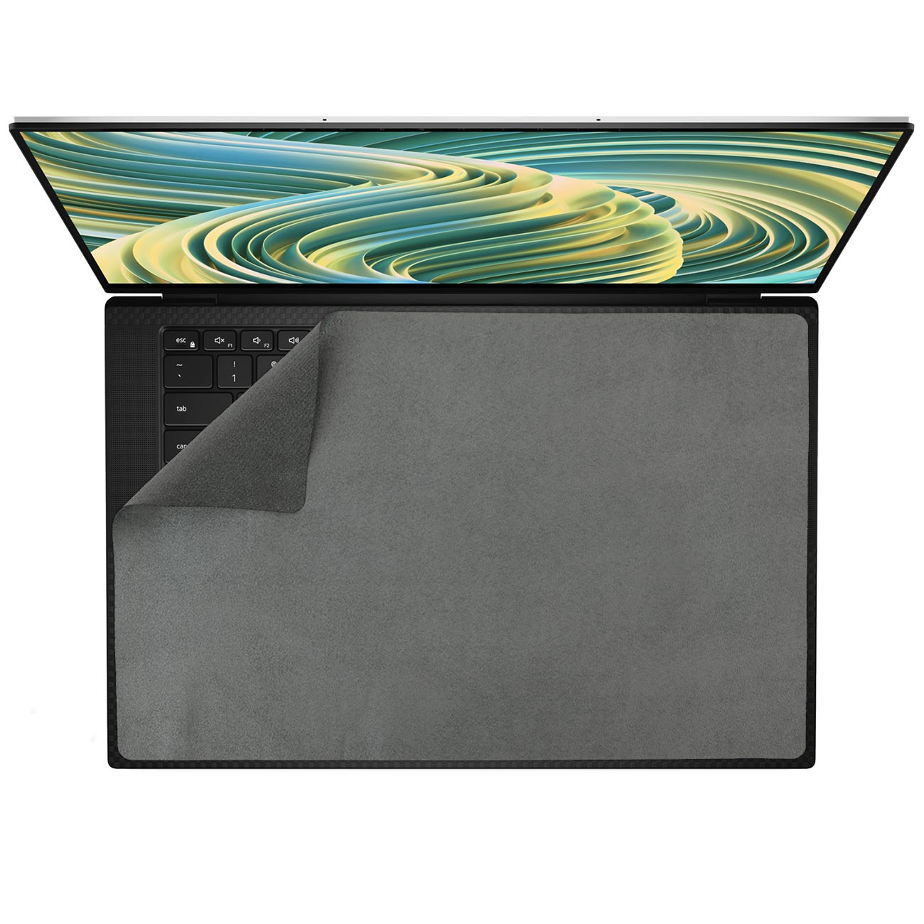 Custom Laptop Screen Protector 15" Keyboard Cover TurboSuede Microfiber Wipe 3-in-1 - ShaggyMax